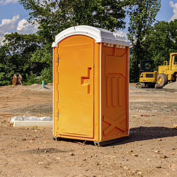 how often are the portable restrooms cleaned and serviced during a rental period in Climax